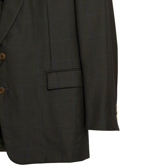 Giorgio Zanella (Italy) Tasmanian Virgin Wool Windowpane Houndstooth Cutaway - Picture 8 of 12